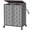 Grey, variant on Laundry Basket with Wheels, Heavy Duty Laundry Hamper with Wood Lid, Clothes Hamper with Divided Removable Liner Bag, Large Capacity Iron-Made Laundry Sorter Laundry Room Organization (Beige)