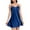 Blue, variant on Gfyviroh Cami Nightgowns for Women Lace Printing Silk Satin Nightdress Spaghetti Strap Solid Color Loungewear Nightshirts