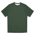 thumbnail image 6 of T -Shirts for Men Raglan Sleeve Crewneck Elastic Outdoor Tops Basic Short Sleeve Soft Gym Pullover, 6 of 6