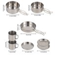 thumbnail image 4 of maskred 8piece Portable Backpacking Cookware With Cups For Outdoor Cooking Picnic Pots And Pans Set Boiling, 4 of 6