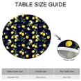 thumbnail image 6 of Yellow Lemon Fruits DarkBlue Pattern Round Fitted Tablecloth with Elastic Edge,Dining Table Cover Waterproof,Outdoor Round Tablecloth for Camping,Dining,Indoor and Outdoor, 6 of 7