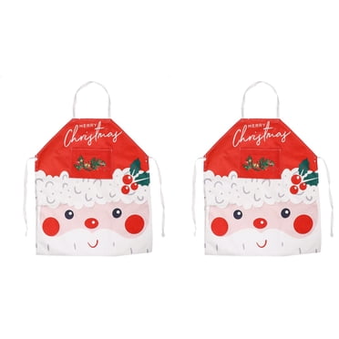 Jiyike 2 pcs Adorable Christmas Apron Sleeveless Apron Kitchen Apron Cooking Apron