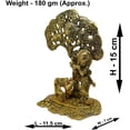 thumbnail image 3 of EDZZEL Krishna with Cow Standing Under Tree Playing Flute Decorative Showpiece, 3 of 4