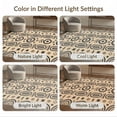thumbnail image 6 of ODIKA 6'x9' Taupe And Charcoal Geometric Washable Area Rug Modern Symmetry with Bold Graphic for Queen Size Bedroom, Under Bed, Master Suite, Easy Care, Non-Shedding, 6 of 6