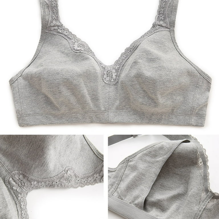 TELIMUSSTO Women's Cotton Bra, Seamless Unlined, Wirefree