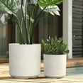 thumbnail image 5 of LuxenHome 2-Piece Moon Stone Round Plastic Planters Set, 5 of 6