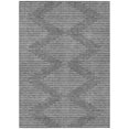 thumbnail image 2 of HomeRoots 598545 5 x 8 ft. Charcoal & Silver Geometric Washable Indoor & Outdoor Rectangle Area Rug, 2 of 5