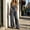 Gray plus size wide leg jumpsuit a1, variant on Women Plus Size Wide Leg Jumpsuit with Pockets Button Casual Loose Long One Piece Romper Travel Beach Work Vacation Outfits, Black M