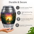 thumbnail image 3 of MUKTIVE Frog Urns for Adults Cremation Ashes - Sunrise Urn for Ashes Adult Female - Decorative Purple Large Urns for Male Adults - 10 Inch Urn for Grandfather, 3 of 7
