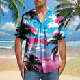 thumbnail image 2 of ZCFZJW Men's Hawaiian Shirt Funky Tropical Floral Printed Beach Vacation Tees Shirt Regular Fit Casual Button Down Short Sleeve Graphic T-Shirts Tops Multicolor#03 L, 2 of 5