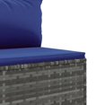thumbnail image 3 of vidaXL 8 Piece Garden Lounge Set with Cushions Grey Poly Rattan, 3 of 5