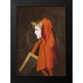 thumbnail image 2 of Henner, Jean Jacques 11x14 Black Modern Framed Museum Art Print Titled - A Woman In Profile Holding a Book, 2 of 5