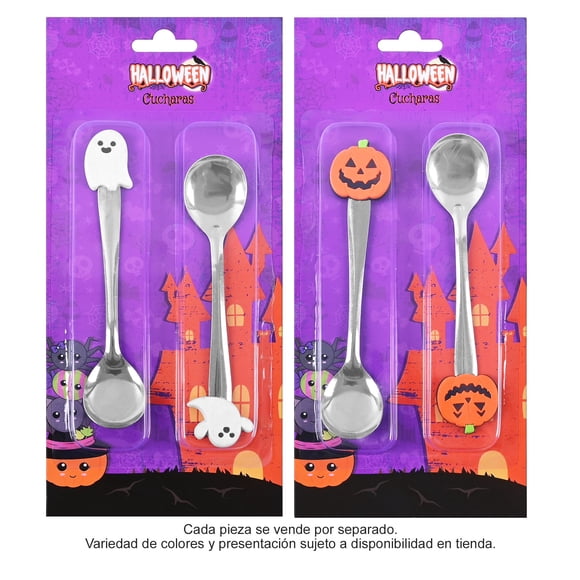 Cucharas Prichos Halloween de Metal y PVC Multicolor Varios Modelos 2 Piezas