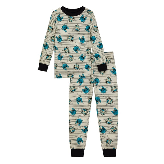 Sonic Boys Halloween Long Sleeve Sleep Top and Pants Set, 2-Piece, Sizes 4-10