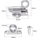 thumbnail image 3 of Cerradura de puerta automática de 2 piezas, hecha de aleación de aluminio, adecuada para ventanas, puertas de madera, baños, puertas de gabinetes (plata), 3 of 5