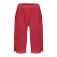 thumbnail image 3 of SUYIDA Women's Casual Elastic Waistband Loose Fit Shorts with Pockets Breathable Soft Stretchable Lightweight for Summer Outdoor Walking Hiking and Daily Wear Comfortable Classic Stylish, 3 of 4