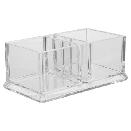 

NUOLUX Desktop Transparent Coffee Bag Holder Double-grid Candy Bag Storage Box Acrylic Organizer