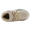 thumbnail image 5 of NEWMALL Toddler Glitter Shoes Girls Flashing Cute Bowknot Sneakers (5 Toddler,Gold), 5 of 7