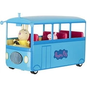 Peppa Pig's School Bus Vehicle, 3 Pieces - Includes Peppa and Miss Rabbit Figures & Interactive Bus - Toy Gift for Kids - Ages 2+