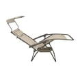 thumbnail image 2 of Bliss Hammocks 33-in Wide XXL Zero Gravity Chair w/ Adjustable Canopy Sun-Shade, Drink Tray, & Adjustable Pillow, 360 Lbs Capacity (Sand), 2 of 3