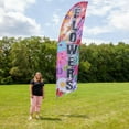 thumbnail image 2 of Vispronet Flowers Feather Flag, 13.5ft, Pole Set, Ground Stake, 2 of 7