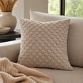 thumbnail image 5 of Textured Knit Throw Pillow Cover Soft Square Decorative Cushion Case for Outdoor Patio Sofa Couch and Home, 5 of 7
