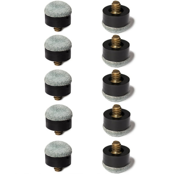 OKKO Billiard Pool Cue Screw-On Tips Soft, Pack of 10 (13 mm)
