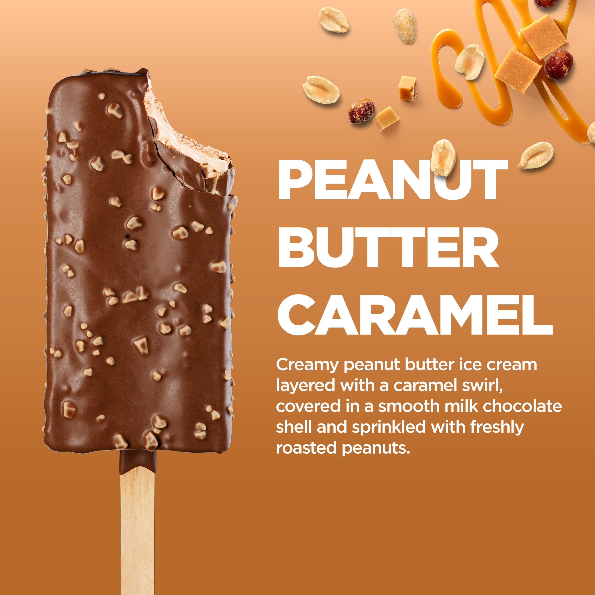 (3 pack) Keto Pint Peanut Butter Crunch Ice Cream Bars, No Added Sugar, 2.75 fl oz, 4 Count