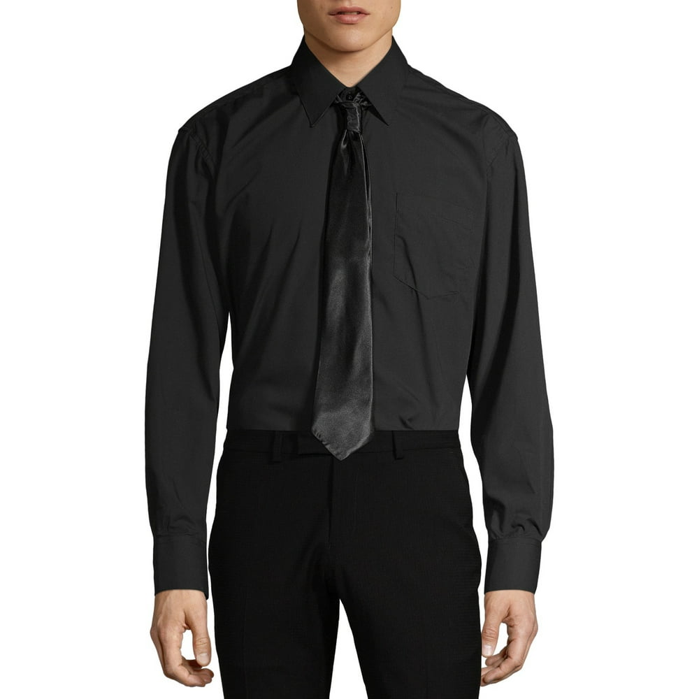 Silver Label Silver Label Men's Long Sleeve Dress Shirt with Matching