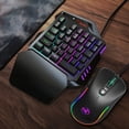 thumbnail image 1 of One Handed Gaming Keyboard And Mouse Combo V500 RGB Gaming Keypads And J300 Gaming Mouse Gaming Keypad Wired Gaming Keyboard with 2 USB Ports And Gaming Mouse, 1 of 5