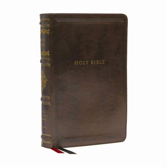 Nkjv, Personal Size Reference Bible, Sovereign Collection, Leathersoft, Brown, Red Letter, Comfort Print: Holy Bible, Ne, (Hardcover)
