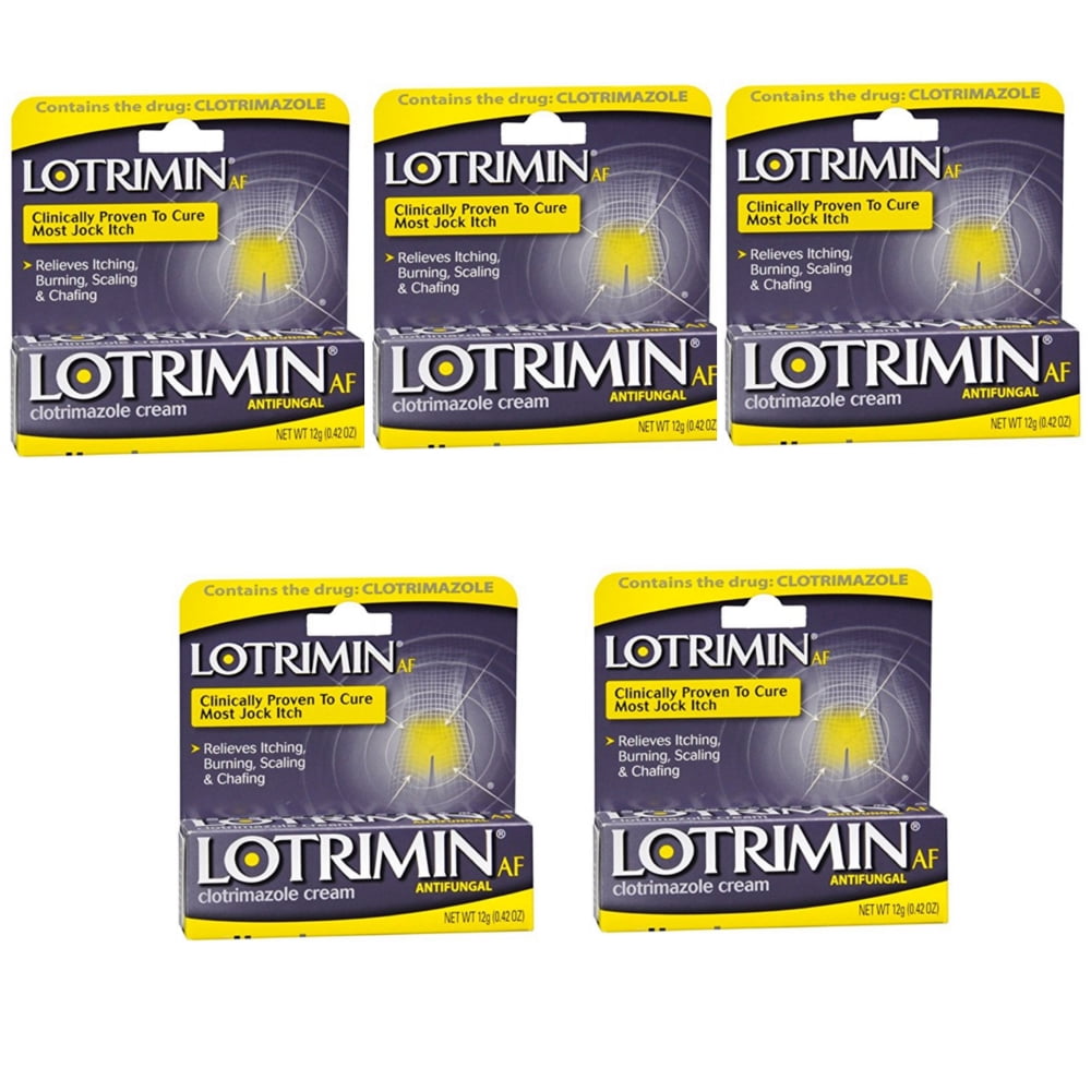 5 Pack Lotrimin AF For Jock Itch Cream, Antifungal, 0.42 Oz Each