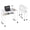 White, variant on Space-Saving Folding Desk with Storage Shelf & Wheels – Sturdy Metal Frame, Portable, Easy Assembly – Multi-Purpose Table for Home Office, Bedroom, Dorm