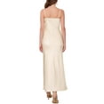 thumbnail image 3 of INSPIRE CHIC Women's Dress Satin Spaghetti Strap Cowl Neck Maxi Ruched Dress S Champagne, 3 of 6