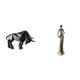 thumbnail image 1 of Estatua del toro,Estatua de toro,figura decorativa para escritorio,Arte decorativo coleccionable para el hogar y la oficina,Figura de escritorio,Figuras africanas de arte,artesanías,escritorio, 1 of 8