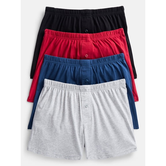 Weekend Academy Boys Cotton Blend Stretch Jersey Knit Boxers, 4-Pack, S-XL