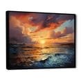 thumbnail image 2 of Designart "Coastal Sunbeams Ephemeral Sky II" Landscapes Floater Framed Canvas Wall Art, 2 of 7