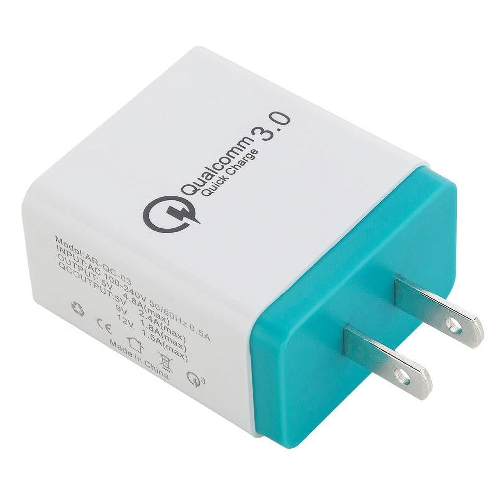 3-Port Quick Charge USB Wall Charger, FREEDOMTECH QC 3.0 USB Wall Charger Fast Qualcomm for iPhone X 8 Plus Samsung Galaxy Note 8, S8, S8 Plus, S7 S6 Edge+, Note 5/4/3, LG G5, G6 V20 Nexus 6, HTC 10
