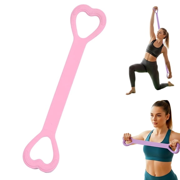 StlyGar 2026 Upgraded Figure 8 Resistance Bands Exercise Bands for Women, Resistance Band with Handles for Working Out, Elastic Ropes for Arm Back Shoulder Training Pink