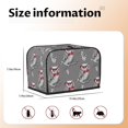 thumbnail image 4 of Toaster Covers 2 Slice, Red Glasses Bow Tie Owl Waterproof Bread Machine Cover Fits for Standard 2 Slice Toasters, Home Decor Toaster Protection with Hanging Rope, 4 of 7