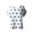 thumbnail image 1 of Pantalón corto casual Qarigey mujer manga suelta gasa camiseta Tops camisa blusa verano negra blanca S M L XL XXL, 1 of 5