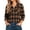 Brown, variant on Zeagoo Womens Plaid Flannel Shirts Long Sleeve Button Down Blouse Cotton Fall Tops