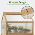 thumbnail image 6 of Mcombo Cold Frame Greenhouse, Portable Wooden Greenhouse Raised Potted Plant Protection Box with Shelf for Outdoor Indoor Use, 0266, 6 of 7