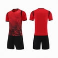 thumbnail image 2 of HCNTES Boys Summer Clothing Sets Children's Back to School Clothing Kid Boys T-Shirt & Shorts Set Football Basketball Athletic Outfit for Boy 6T 7T 8T 9T 10T(H03-O,5-6 Years), 2 of 4