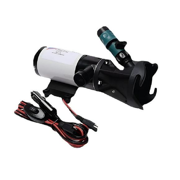 Pompe de Macération RV, Pompe à Eaux Usées Auto-Amorçante pour Macération RV, Entrée d'Eau 3 Pouces Double Lame à Quatre Feuilles 45L DC Pompe Électrique pour Déchets Kit de Pompe de Macération RV