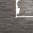 thumbnail image 2 of Ekena Millwork 49"W x 25.50"H x 1.25"D Acadia Ledge Stacked Stone, EverStone Faux Stone Siding Panel, Slate Gray, 2 of 11