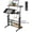 Black, variant on Rolling Stand Up Desk Adjustable Height - Portable Standing Desk with Wheels & Charging Station, Mobile Laptop Desk Small Standing Desk Drawing Table, Grey