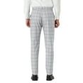 thumbnail image 3 of Unique Bargains Men's Slim Fit Plaid Business Pants Trousers with Pockets 30 Light Grey, 3 of 7