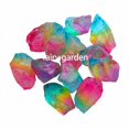 thumbnail image 2 of Rainbow Faux Crystal Stones with Vibrant Red, Yellow, and Blue Gradient, Set of 10, Multicolor, for Fairy Garden and Terrarium Decor, Decorations, 2 of 3
