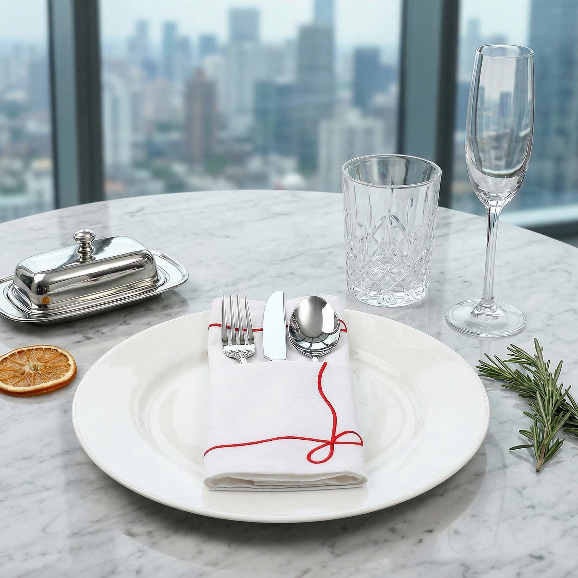 Unique Bargains 6Pcs Washable Cotton Linen Cloth Napkins Red 16x16inch